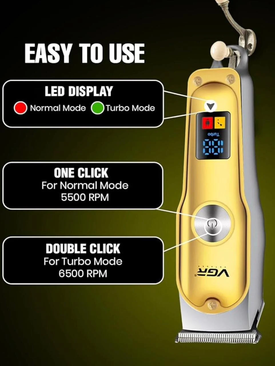 VGR Beard Trimmer & Styler – Professional and Practical to Shape Your Beard Your Way Image 2
